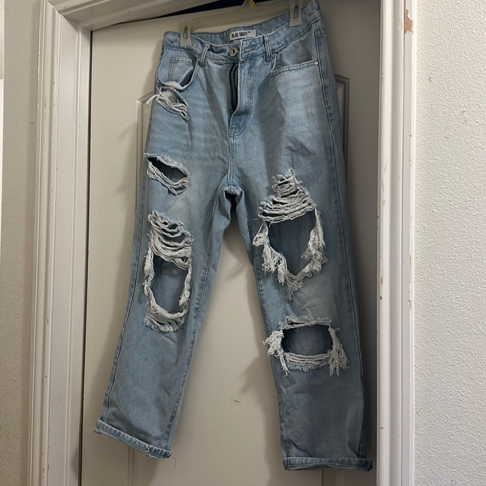 Ripped mom jeans